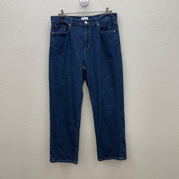 Loft Outlet Straight Cotton Stretch Denim Blue Jeans Pants Womens size 12 - Picture 1 of 8